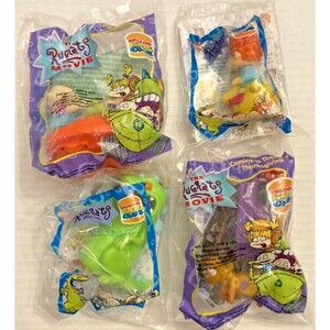 Vintage The Rugrats Movie Burger King Kids Meal Toys Lot of 4 Nickelodeon 1998